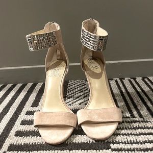 Vince Camuto Rhinestone Strap Heels